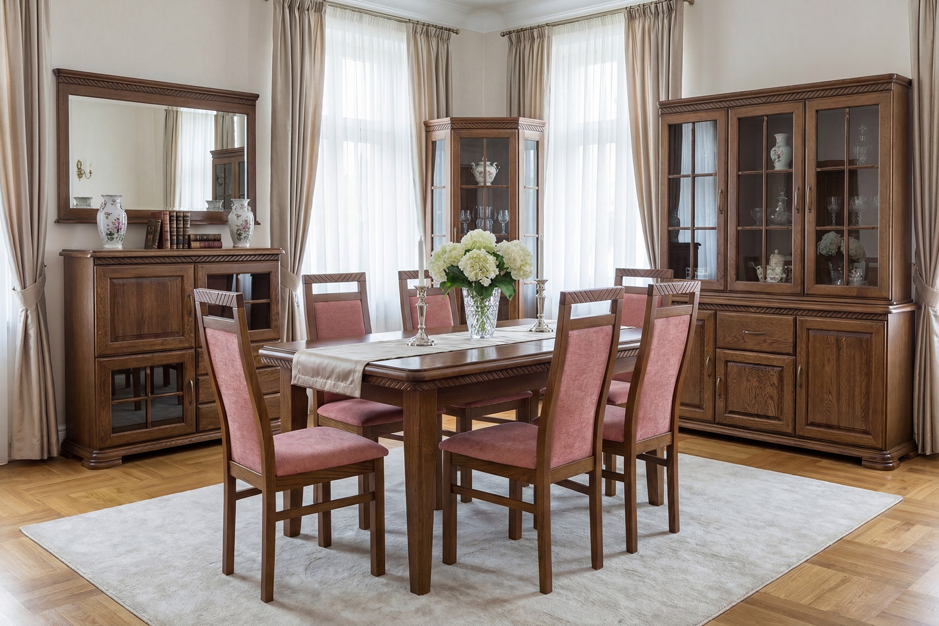 stół dębowy jadalnia salon