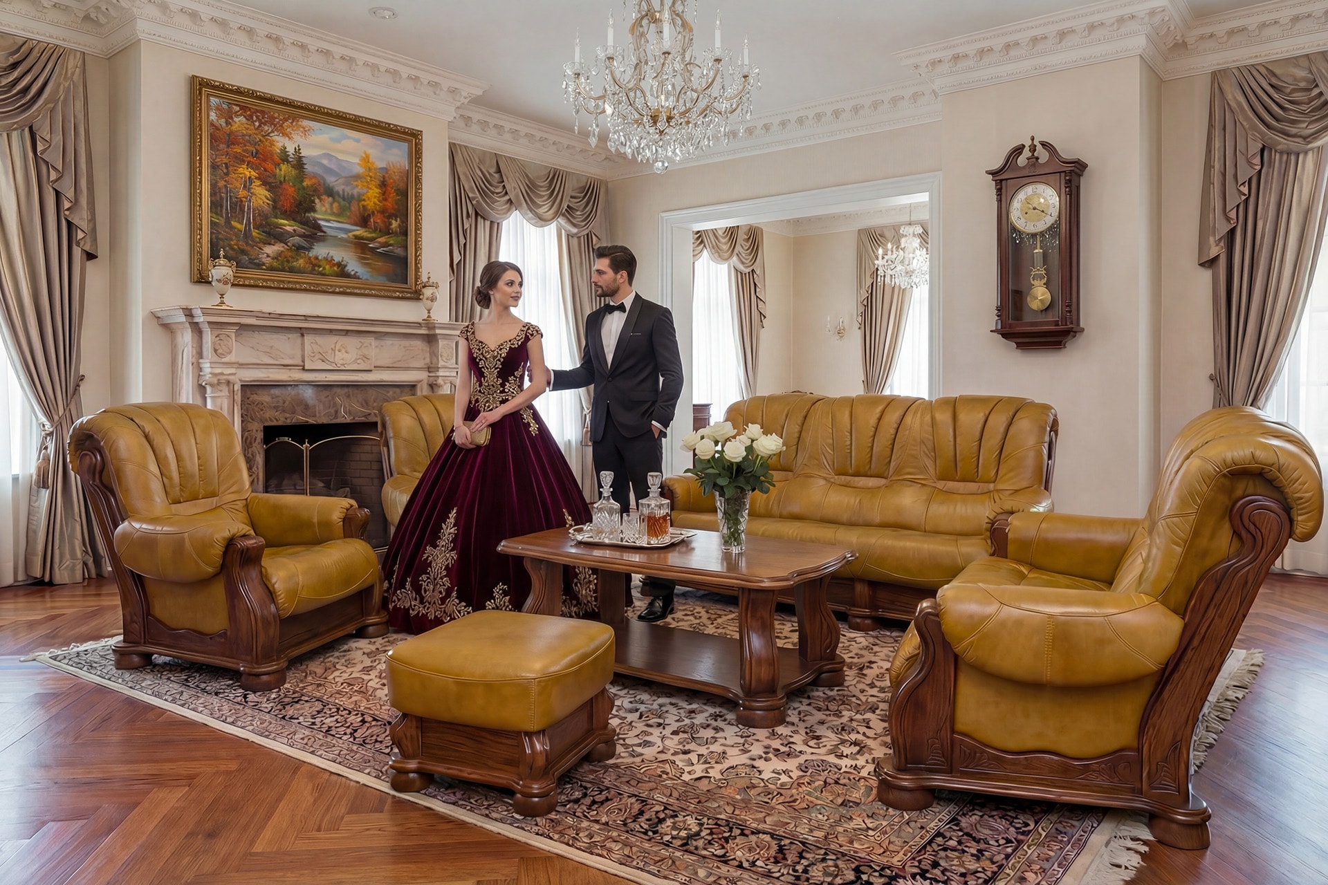 Klasyczny wypoczynek skórzany Apollo w salonie mebli AMRes Rzeszów