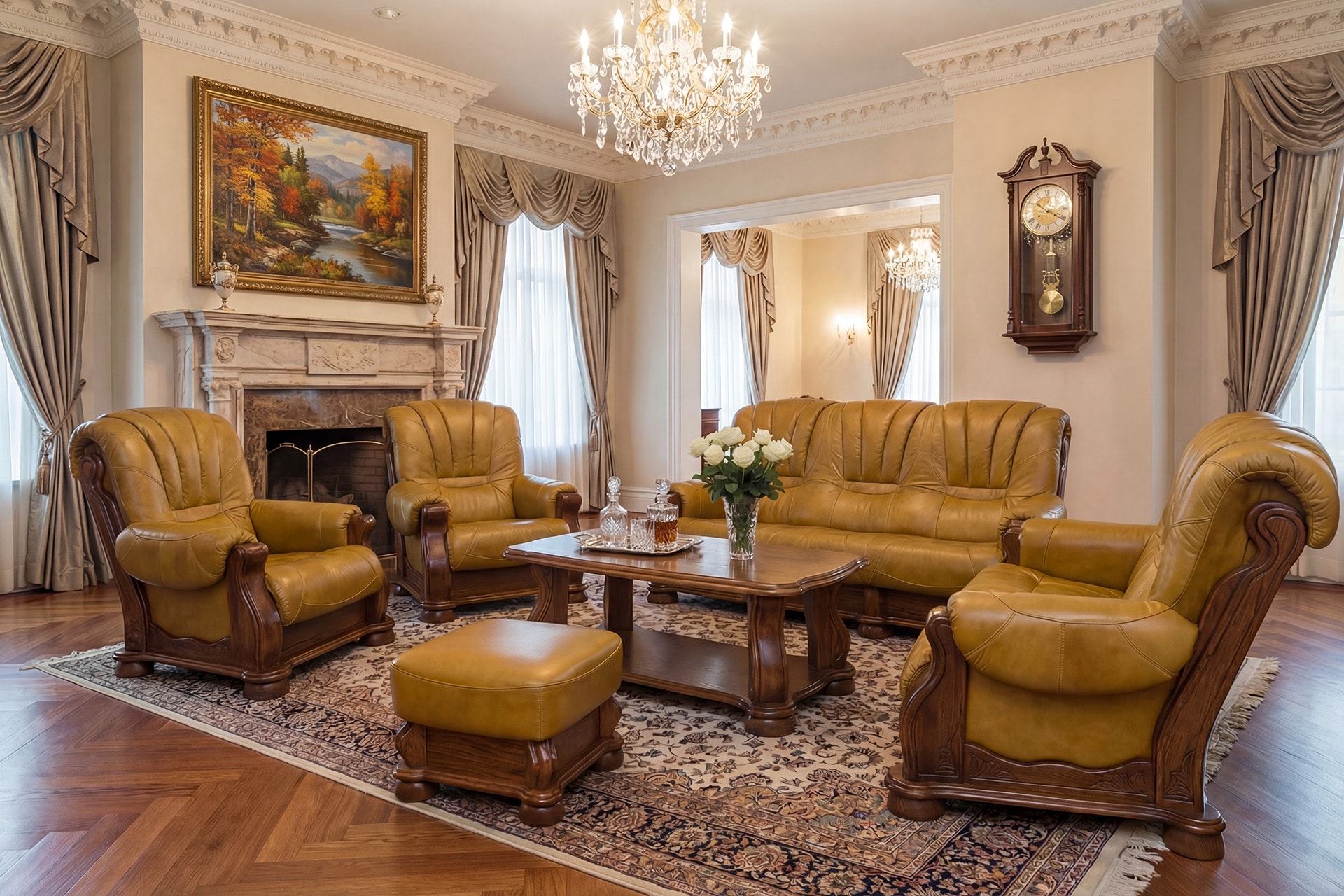 Klasyczny wypoczynek skórzany Apollo w salonie mebli AMRes w Rzeszowie